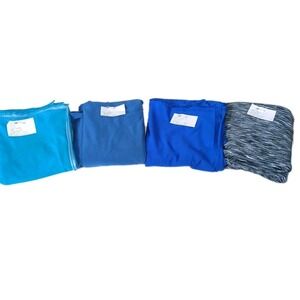 Assorted Athletic Fabrics, Blues And Heather Black 60"‎ Wide 4 way Stretch
